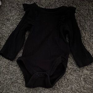 Cat & Jack Black Long-Sleeve Bodysuit